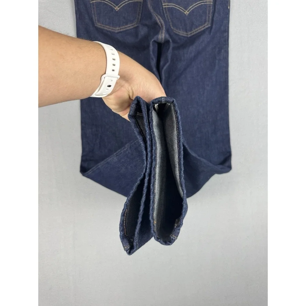 Levis Premium 501 Selvedge Denim Jeans Mens 26x36 (fits 30x35) Dark Wash Blue